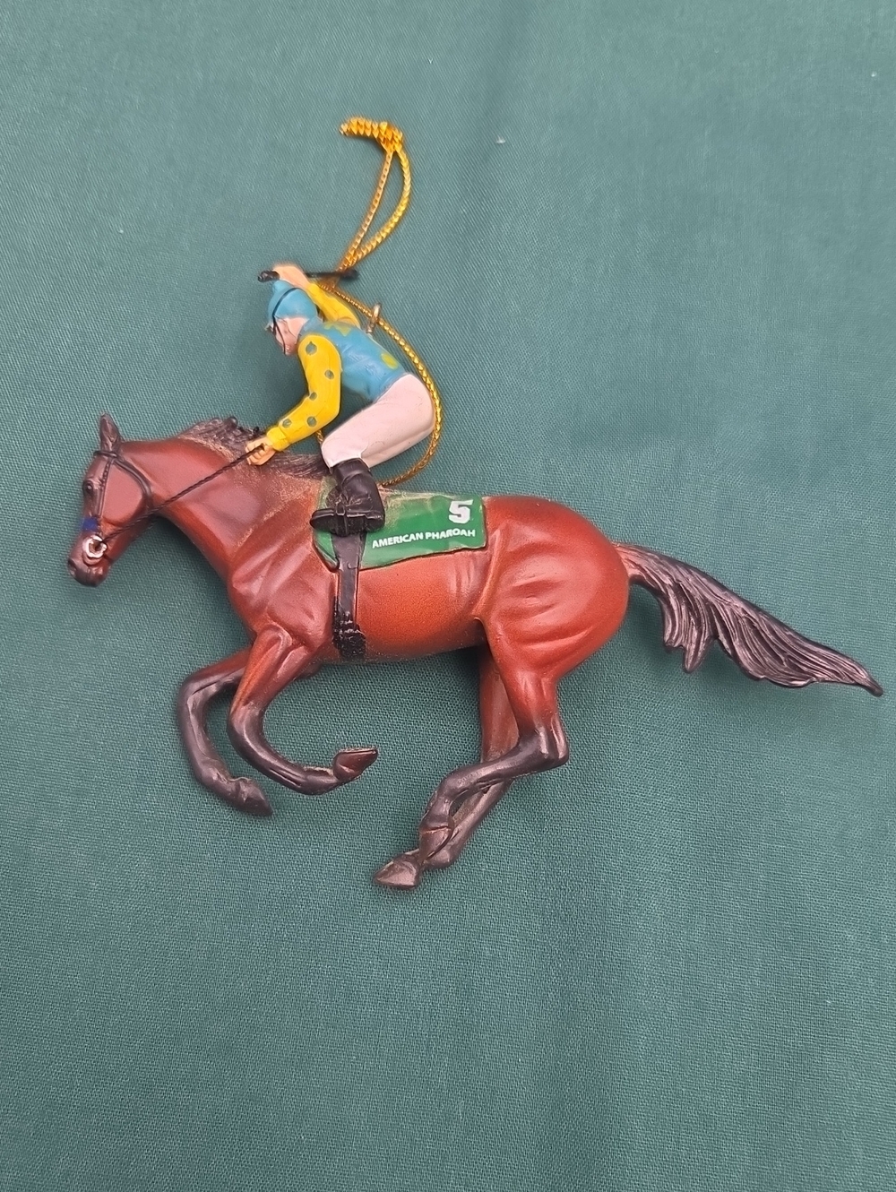 American Pharoah Brown Racing Horse Ornament by